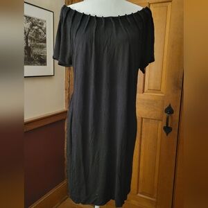 M KALAN BLACK LOOSE FIT DRESS